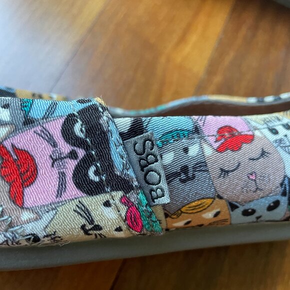 Bob’s for Cats “Party Cats” Sz 7.5 Canvas Print Memory Foam Slip on Loafers - Picture 7 of 11